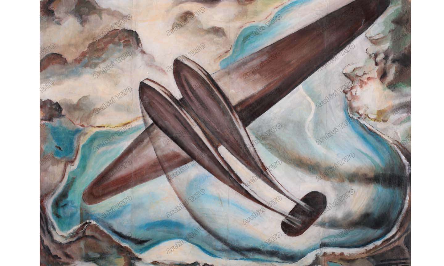 Aeropittura n. 3, tempera su carta